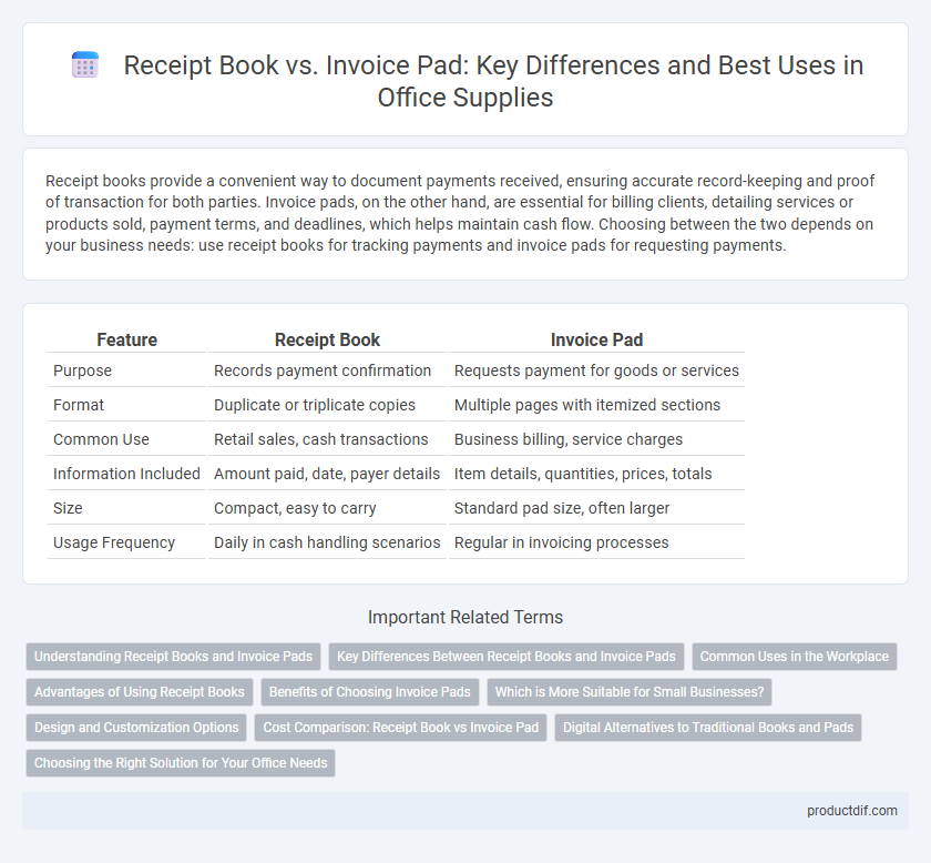 Receipt Book vs. Invoice Pad: Key Differences and Best Uses in Office Supplies