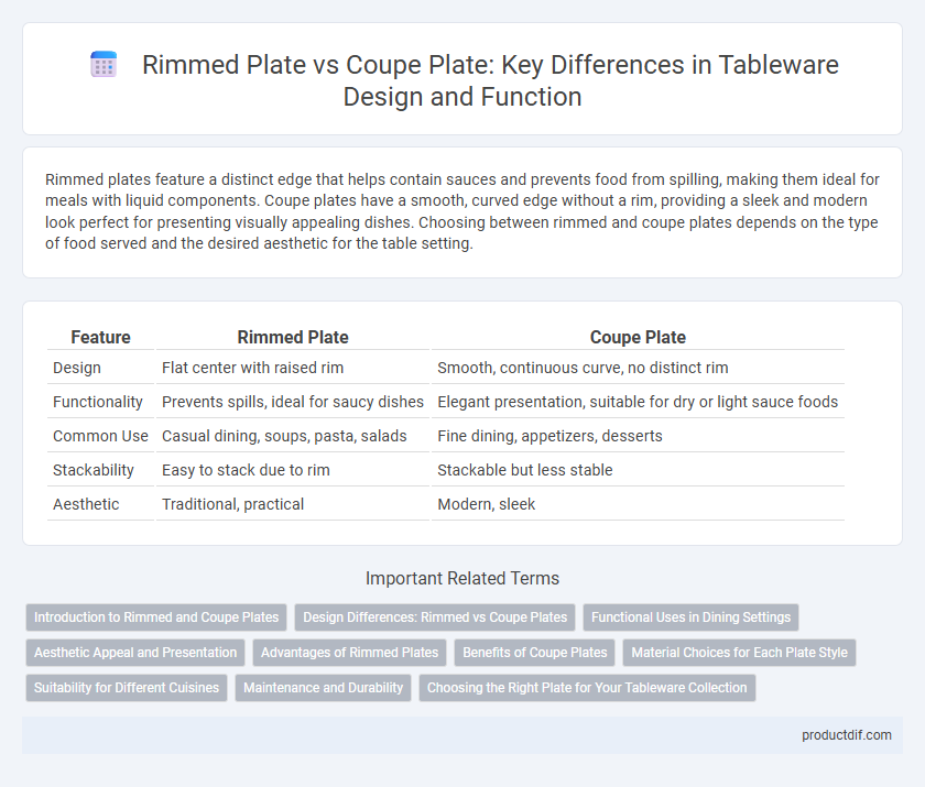 Rimmed Plate vs Coupe Plate: Key Differences in Tableware Design and Function