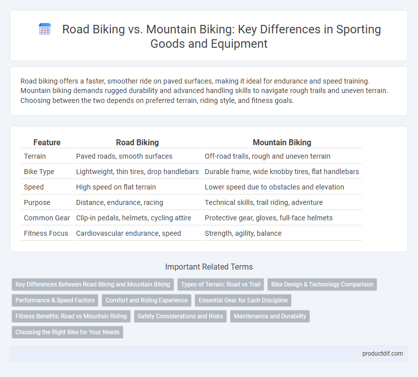Road Biking vs. Mountain Biking: Key Differences in Sporting Goods and Equipment