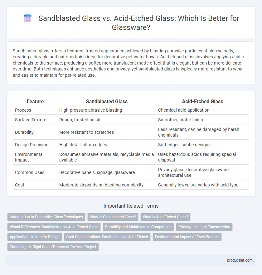 Sandblasted Glass vs. Acid-Etched Glass: Which Is Better for Glassware?