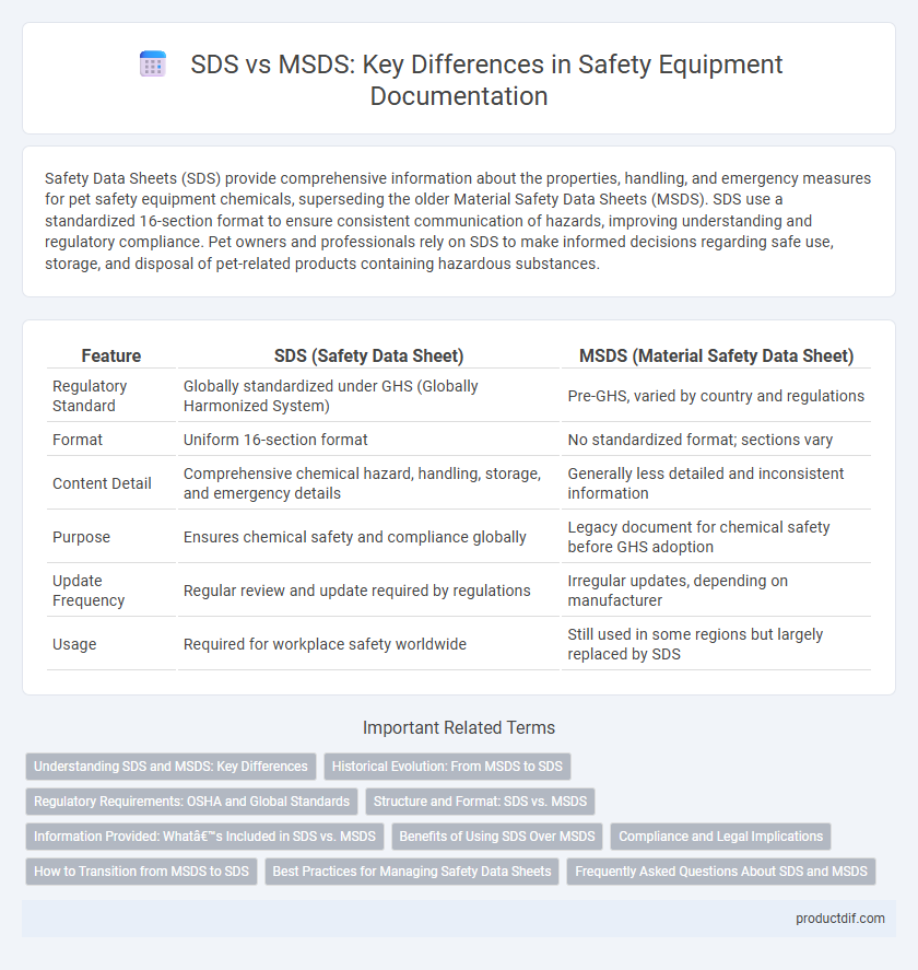 SDS vs MSDS: Key Differences in Safety Equipment Documentation