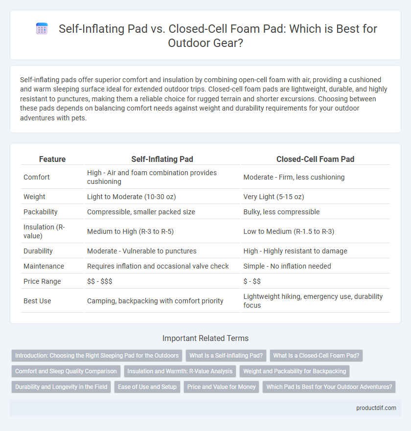 Self-Inflating Pad vs. Closed-Cell Foam Pad: Which is Best for Outdoor Gear?