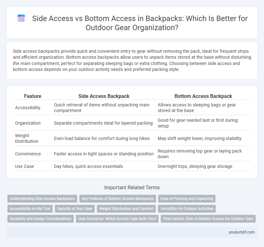 Side Access vs Bottom Access in Backpacks: Which Is Better for Outdoor Gear Organization?