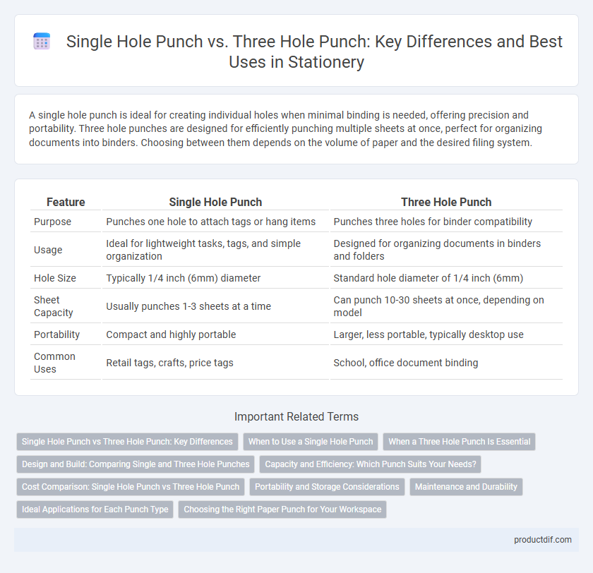 Single Hole Punch vs. Three Hole Punch: Key Differences and Best Uses in Stationery