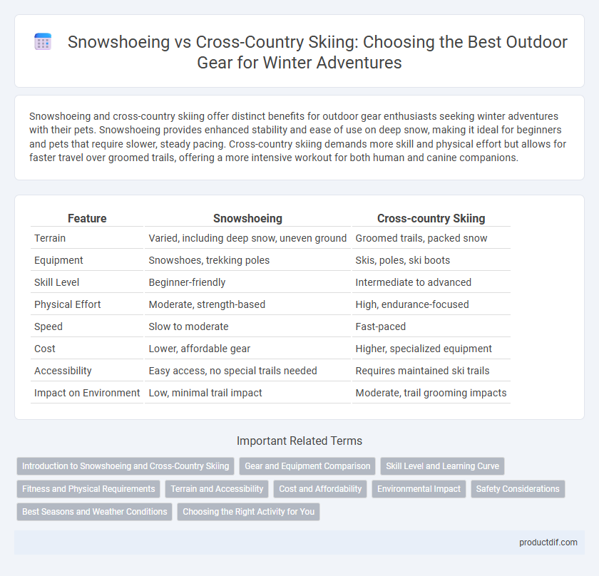 Snowshoeing vs Cross-Country Skiing: Choosing the Best Outdoor Gear for Winter Adventures