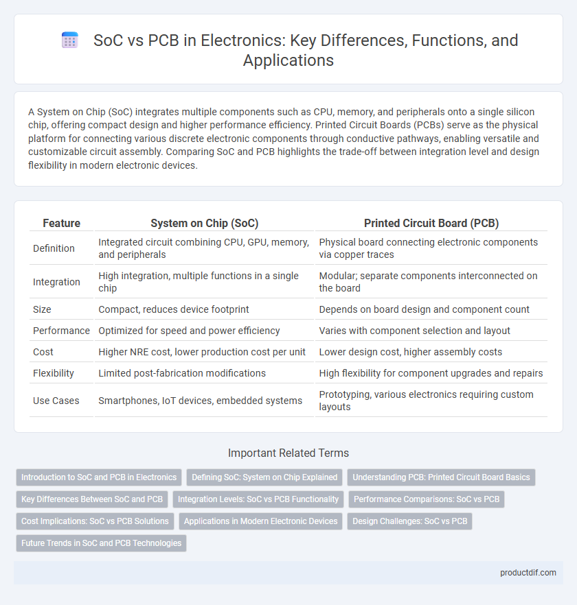 SoC vs PCB in Electronics: Key Differences, Functions, and Applications
