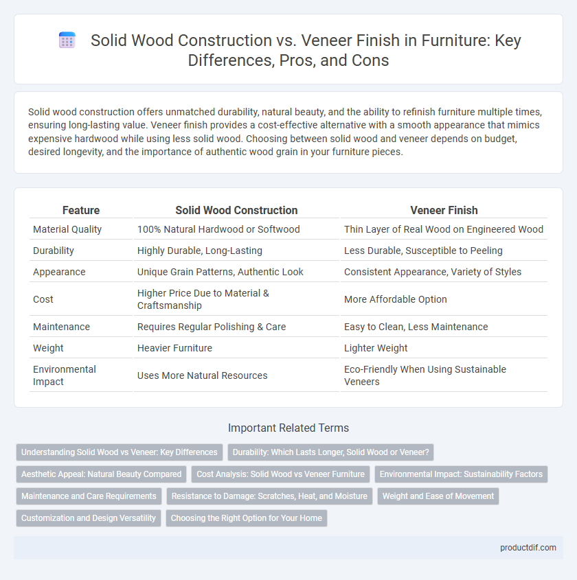 Solid Wood Construction vs. Veneer Finish in Furniture: Key Differences, Pros, and Cons