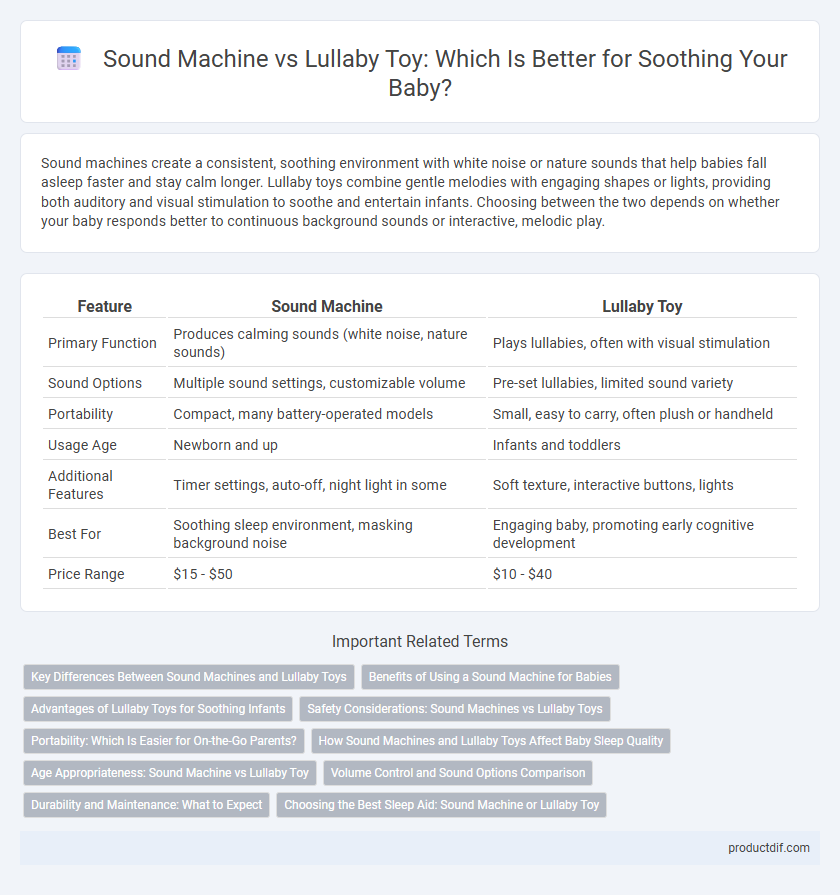 Sound Machine vs Lullaby Toy: Which Is Better for Soothing Your Baby?