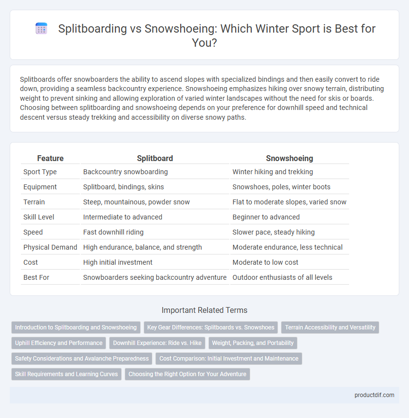 Splitboarding vs Snowshoeing: Which Winter Sport is Best for You?