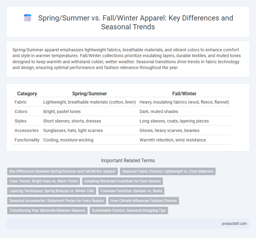 Spring/Summer vs. Fall/Winter Apparel: Key Differences and Seasonal Trends