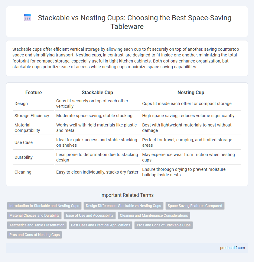 Stackable vs Nesting Cups: Choosing the Best Space-Saving Tableware