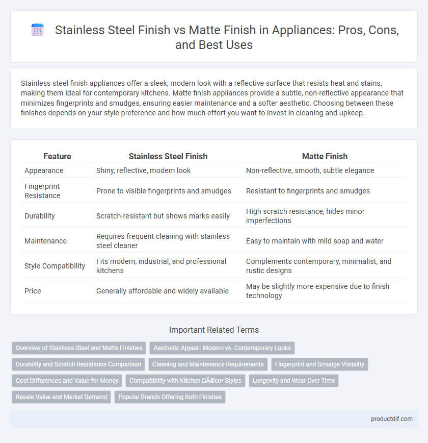 Stainless Steel Finish vs Matte Finish in Appliances: Pros, Cons, and Best Uses