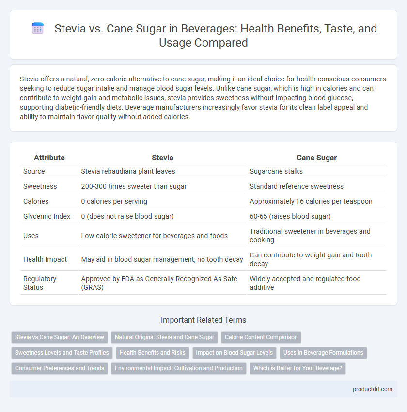 Stevia vs. Cane Sugar in Beverages: Health Benefits, Taste, and Usage Compared