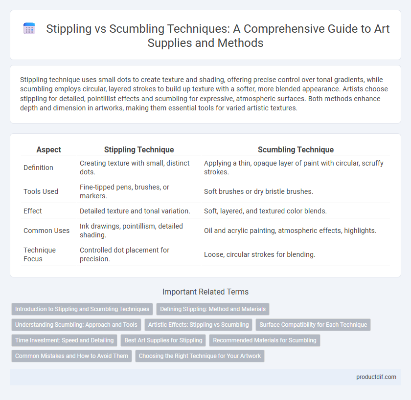 Stippling vs Scumbling Techniques: A Comprehensive Guide to Art Supplies and Methods