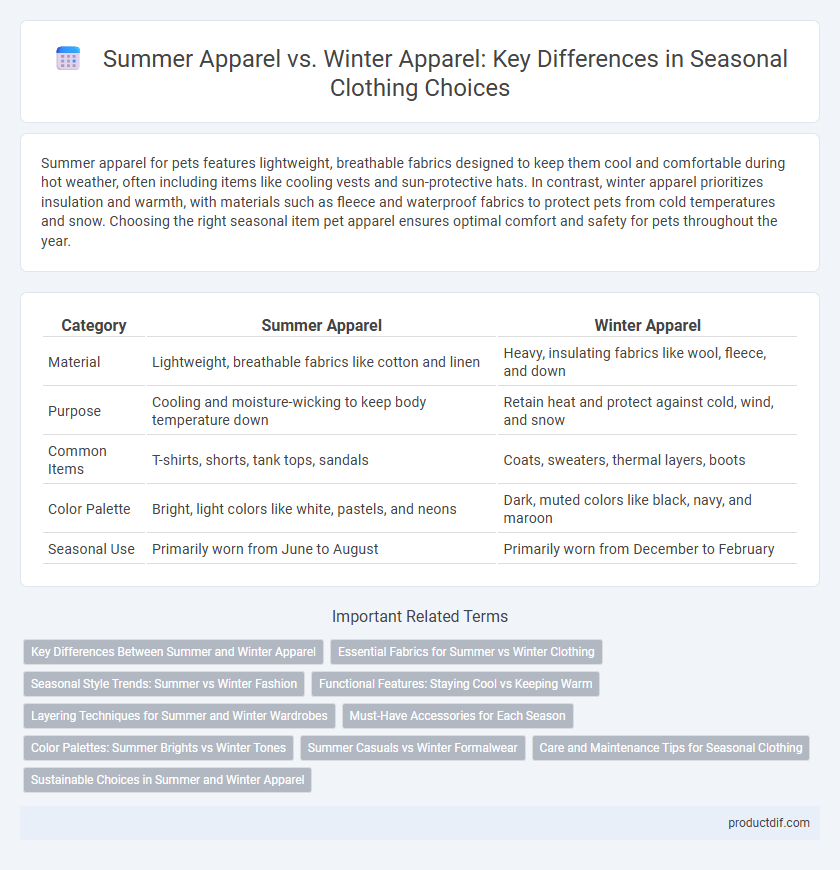Summer Apparel vs. Winter Apparel: Key Differences in Seasonal Clothing Choices