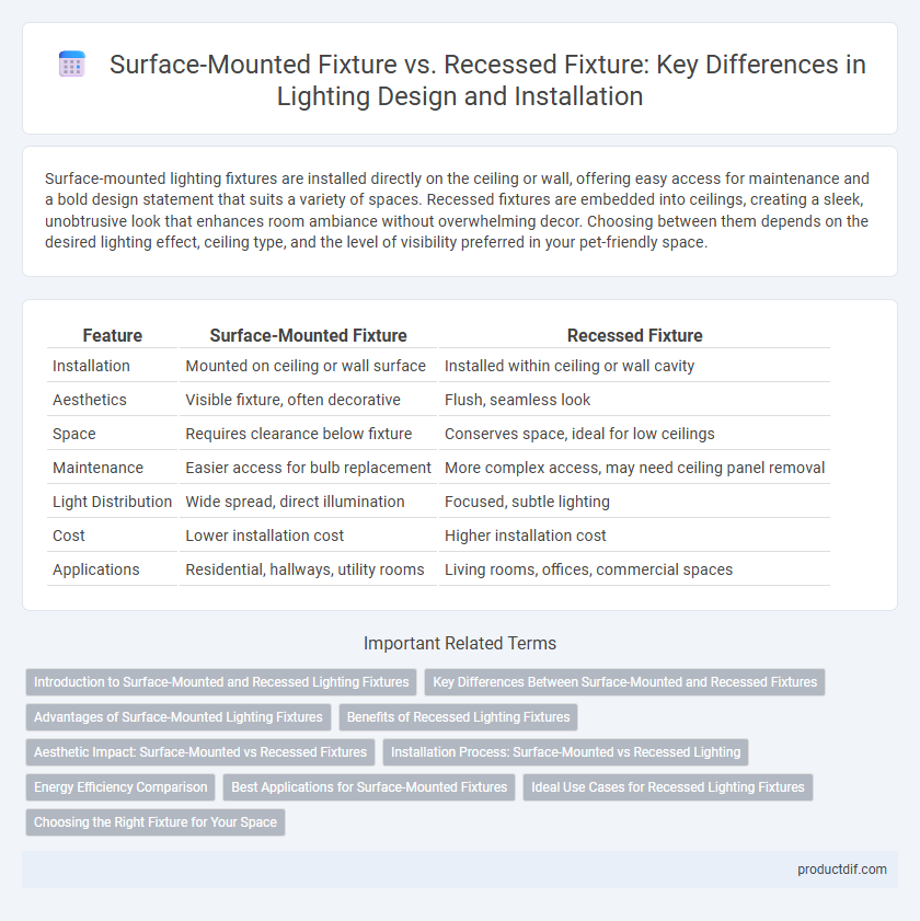 Surface-Mounted Fixture vs. Recessed Fixture: Key Differences in Lighting Design and Installation