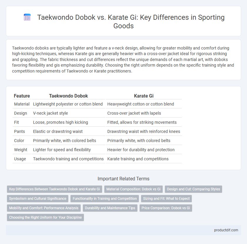 Taekwondo Dobok vs. Karate Gi: Key Differences in Sporting Goods