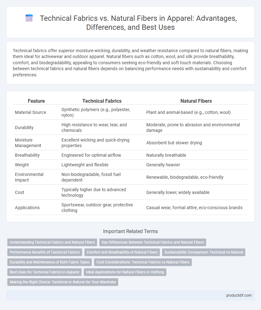 Technical Fabrics vs. Natural Fibers in Apparel: Advantages, Differences, and Best Uses