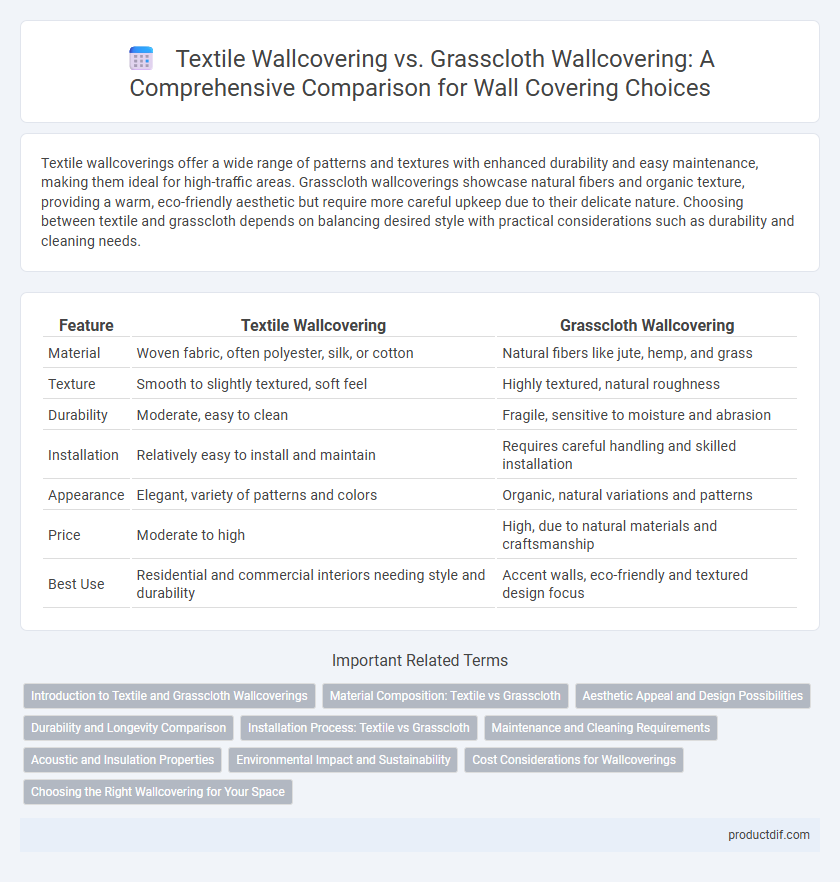 Textile Wallcovering vs. Grasscloth Wallcovering: A Comprehensive Comparison for Wall Covering Choices