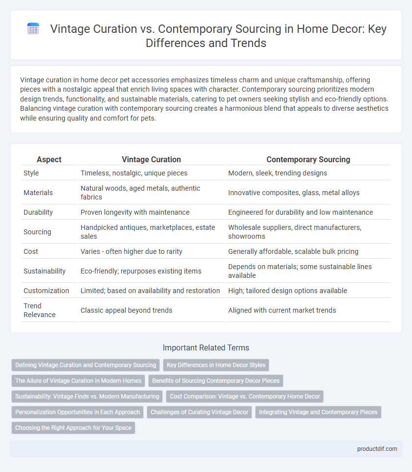 Vintage Curation vs. Contemporary Sourcing in Home Decor: Key Differences and Trends