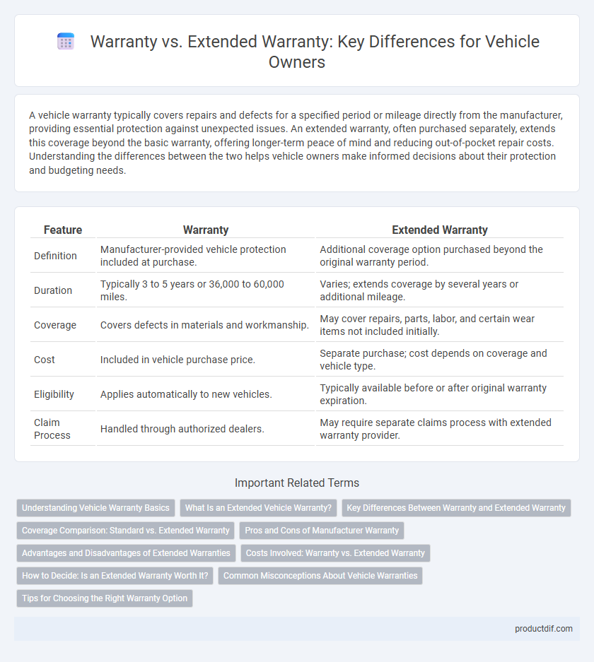 Warranty vs. Extended Warranty: Key Differences for Vehicle Owners