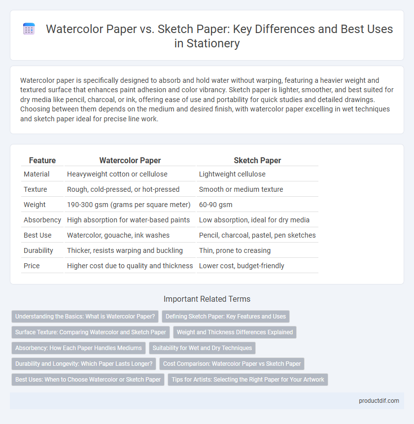 Watercolor Paper vs. Sketch Paper: Key Differences and Best Uses in Stationery