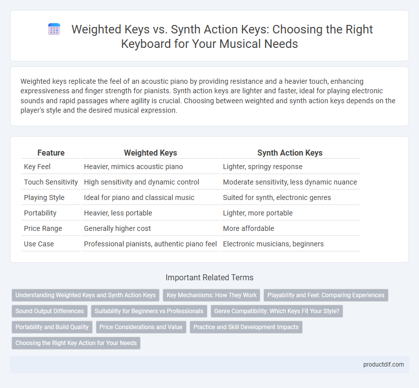 Weighted Keys vs. Synth Action Keys: Choosing the Right Keyboard for Your Musical Needs