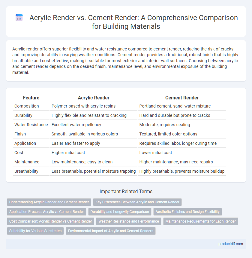 Acrylic Render vs. Cement Render: A Comprehensive Comparison for Building Materials