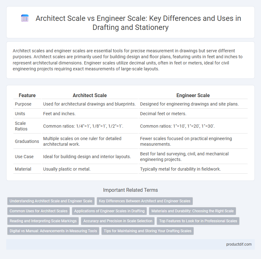 Architect Scale vs Engineer Scale: Key Differences and Uses in Drafting and Stationery