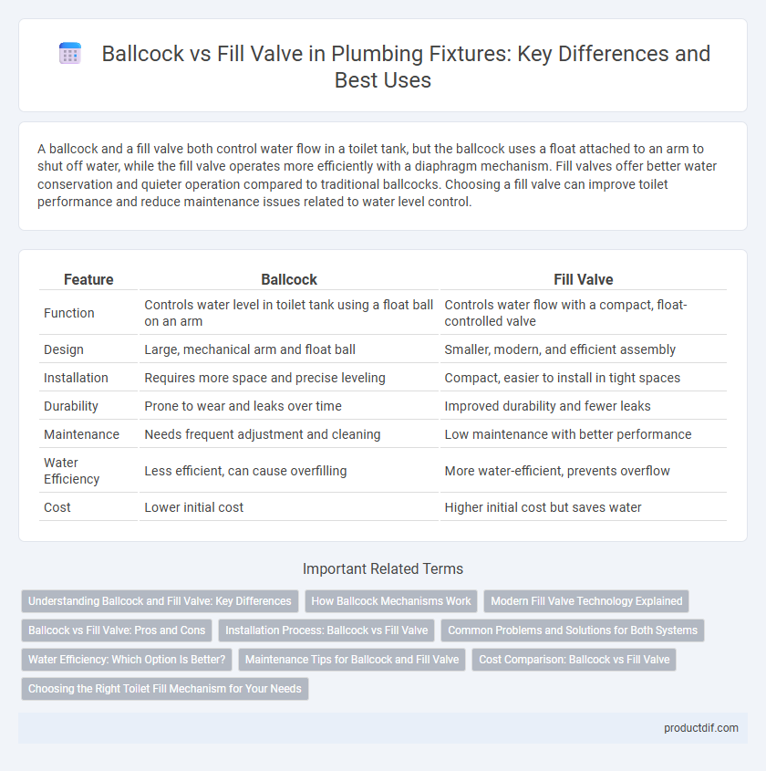Ballcock vs Fill Valve in Plumbing Fixtures: Key Differences and Best Uses