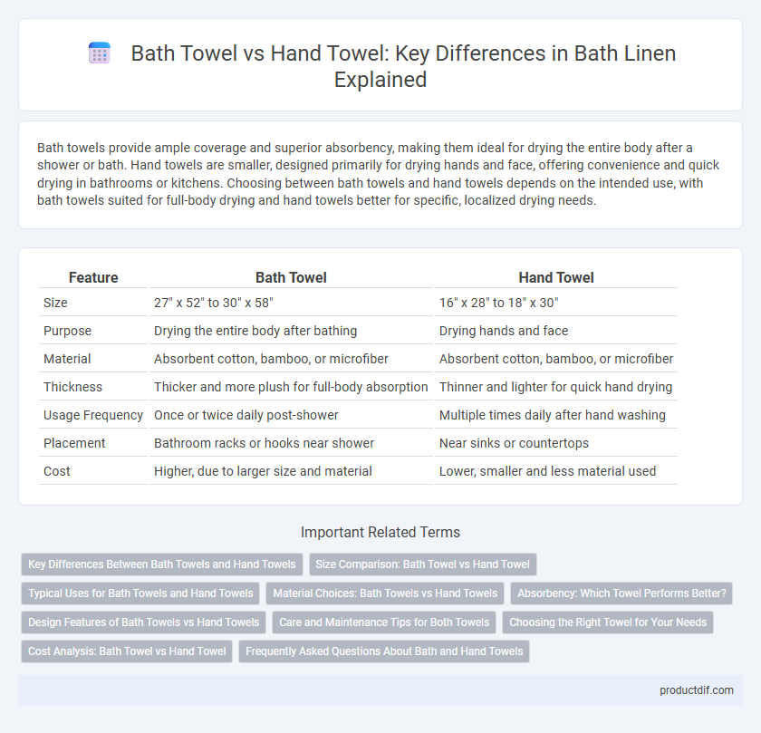 Bath Towel vs Hand Towel: Key Differences in Bath Linen Explained