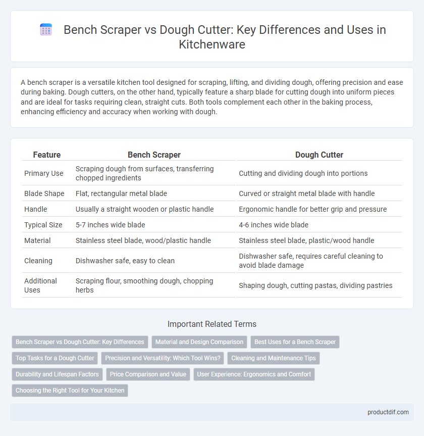 Bench Scraper vs Dough Cutter: Key Differences and Uses in Kitchenware