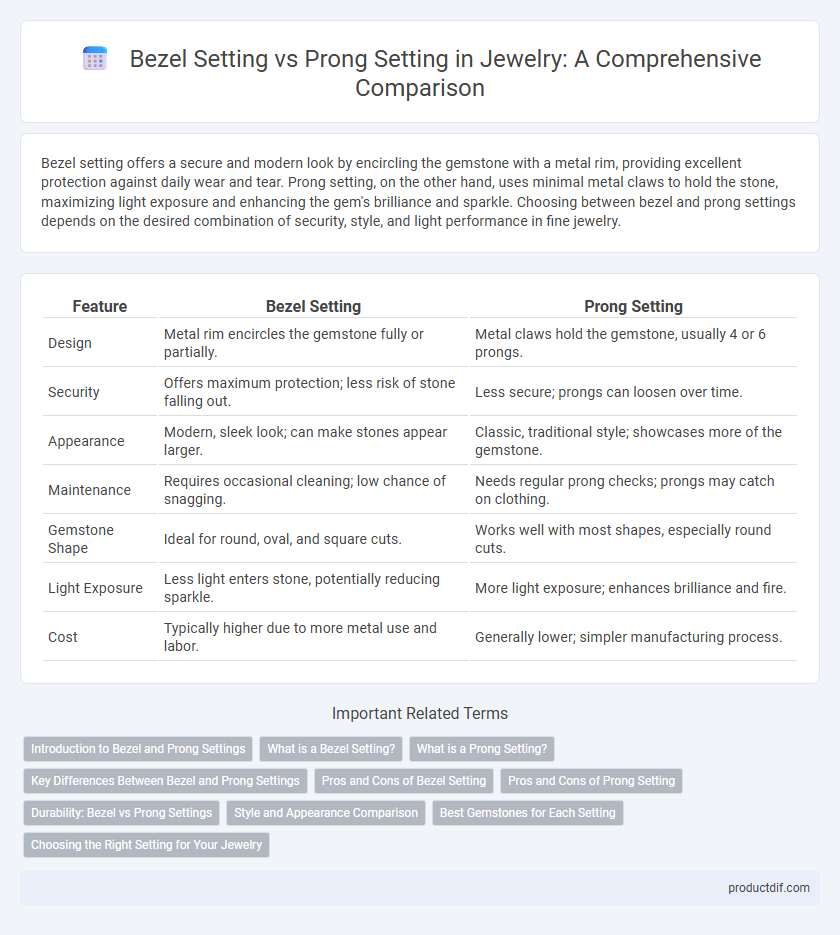 Bezel Setting vs Prong Setting in Jewelry: A Comprehensive Comparison