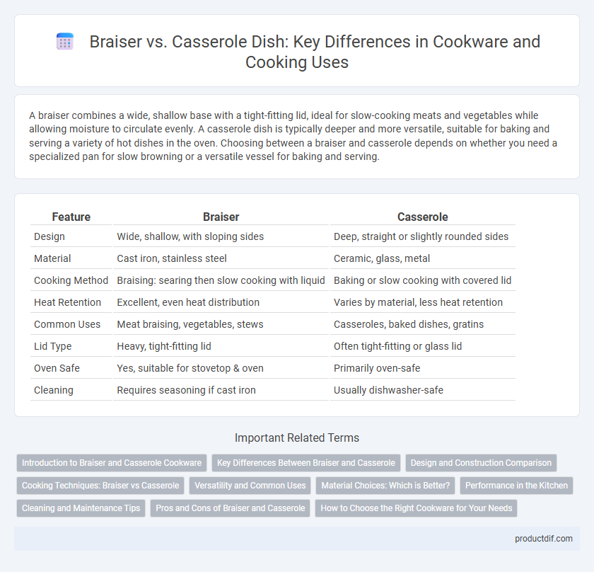 Braiser vs. Casserole Dish: Key Differences in Cookware and Cooking Uses