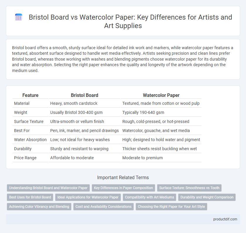 Bristol Board vs Watercolor Paper: Key Differences for Artists and Art Supplies