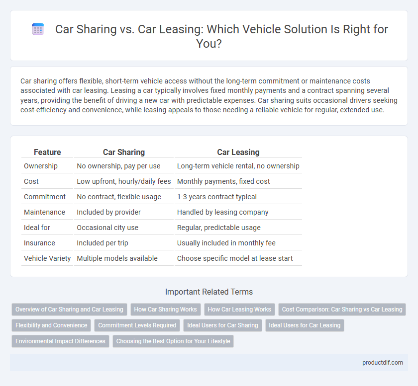 Car Sharing vs. Car Leasing: Which Vehicle Solution Is Right for You?