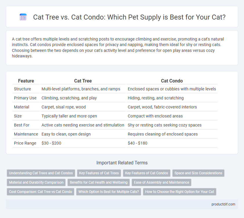 Cat Tree vs. Cat Condo: Which Pet Supply is Best for Your Cat?