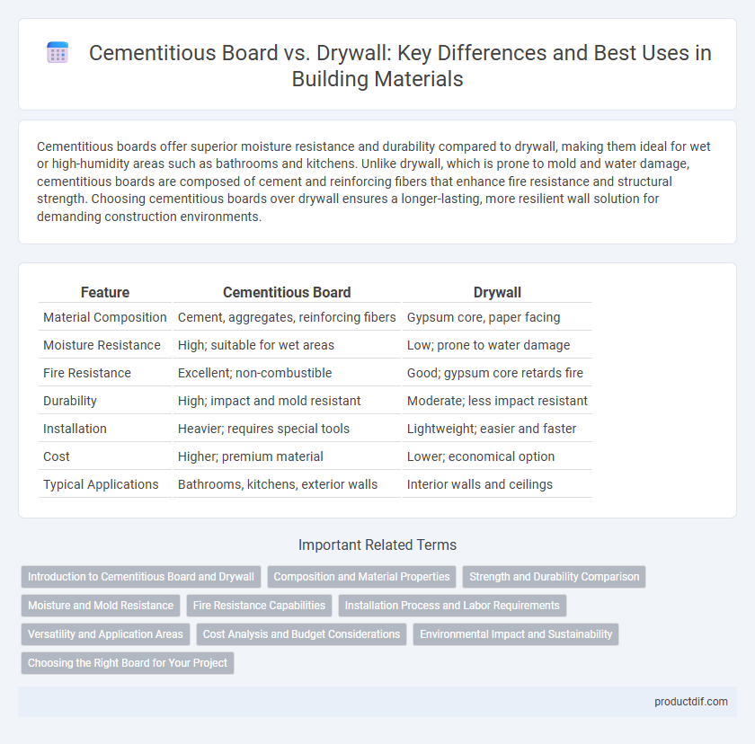 Cementitious Board vs. Drywall: Key Differences and Best Uses in Building Materials
