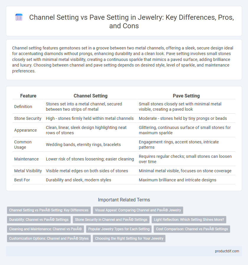 Channel Setting vs Pave Setting in Jewelry: Key Differences, Pros, and Cons