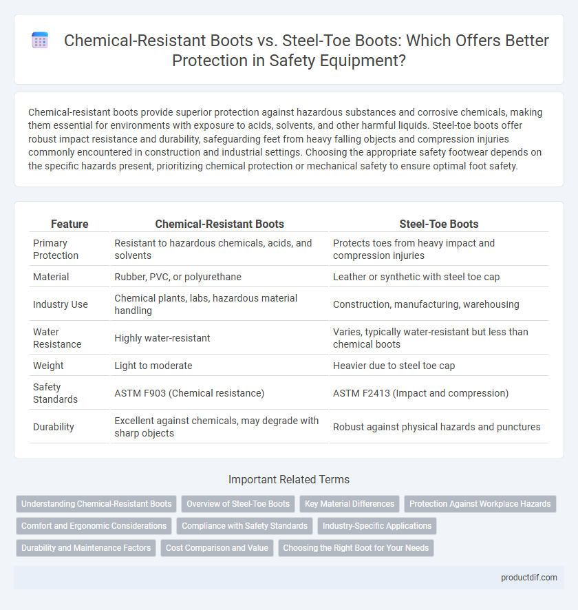 Chemical-Resistant Boots vs. Steel-Toe Boots: Which Offers Better Protection in Safety Equipment?
