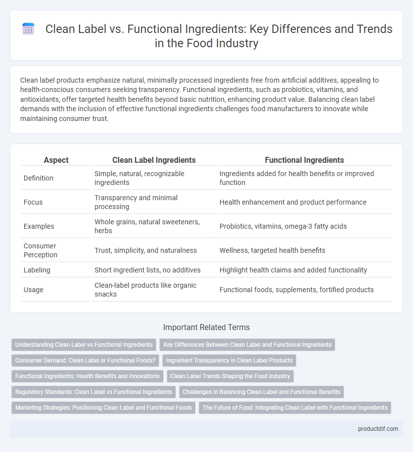 Clean Label vs. Functional Ingredients: Key Differences and Trends in the Food Industry