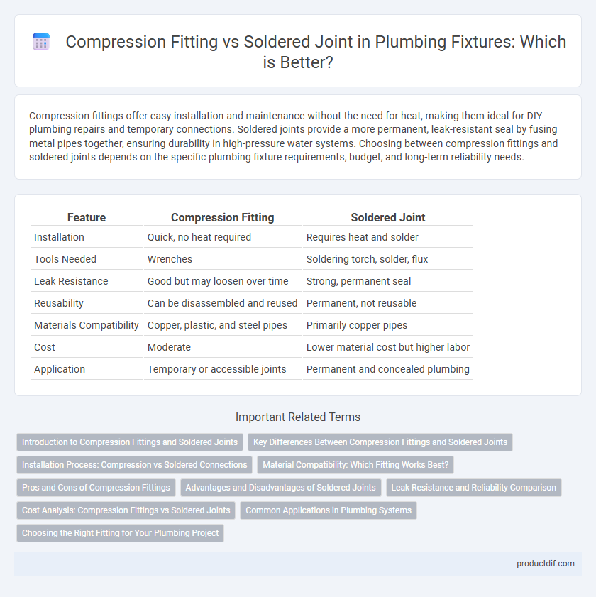 Compression Fitting vs Soldered Joint in Plumbing Fixtures: Which is Better?