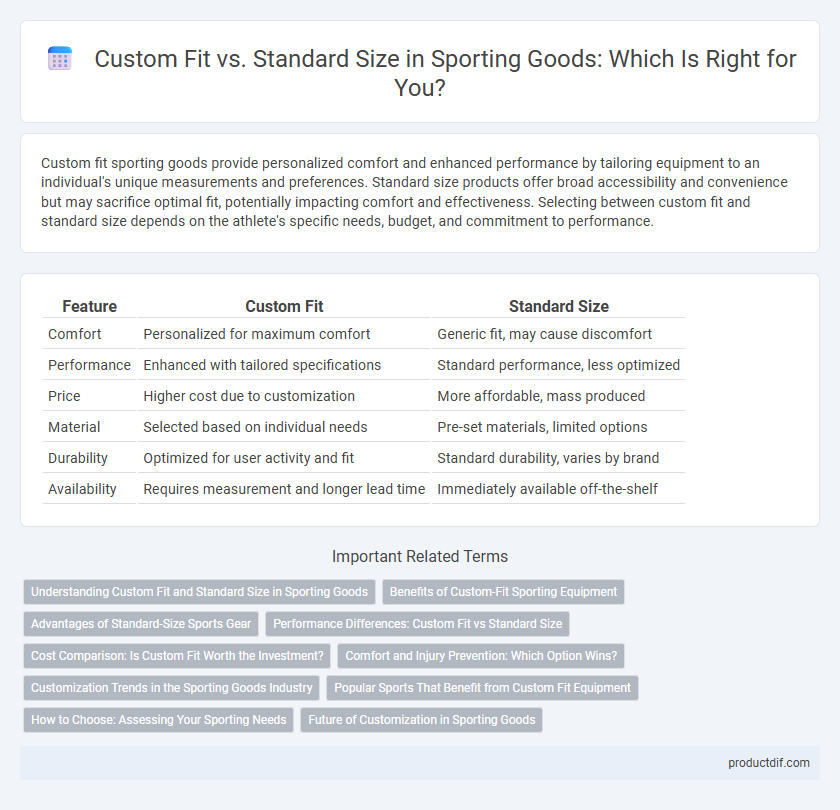 Custom Fit vs. Standard Size in Sporting Goods: Which Is Right for You?