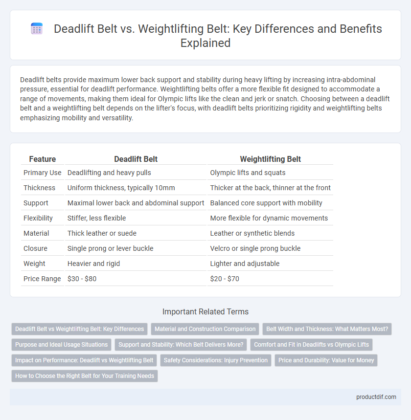 Deadlift Belt vs. Weightlifting Belt: Key Differences and Benefits Explained
