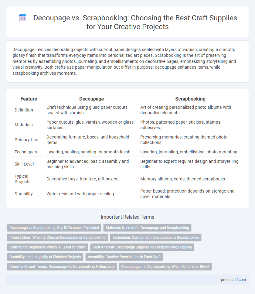 Decoupage vs. Scrapbooking: Choosing the Best Craft Supplies for Your Creative Projects