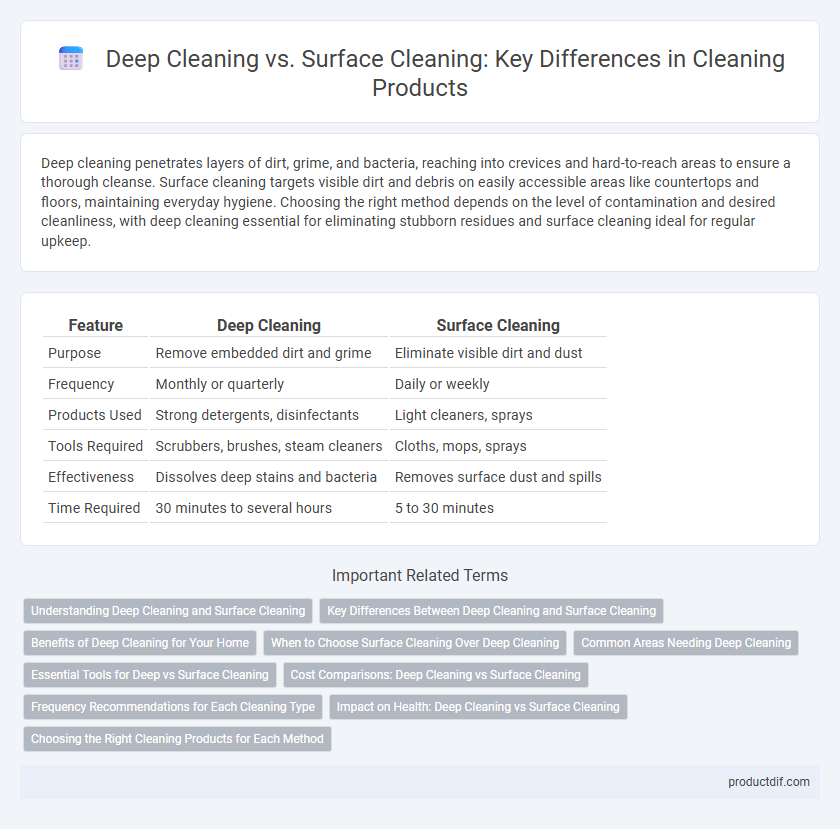 Deep Cleaning vs. Surface Cleaning: Key Differences in Cleaning Products