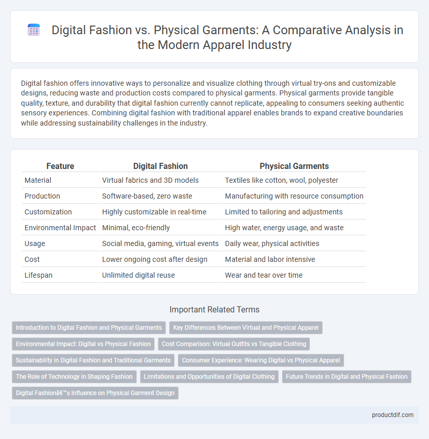 Digital Fashion vs. Physical Garments: A Comparative Analysis in the Modern Apparel Industry