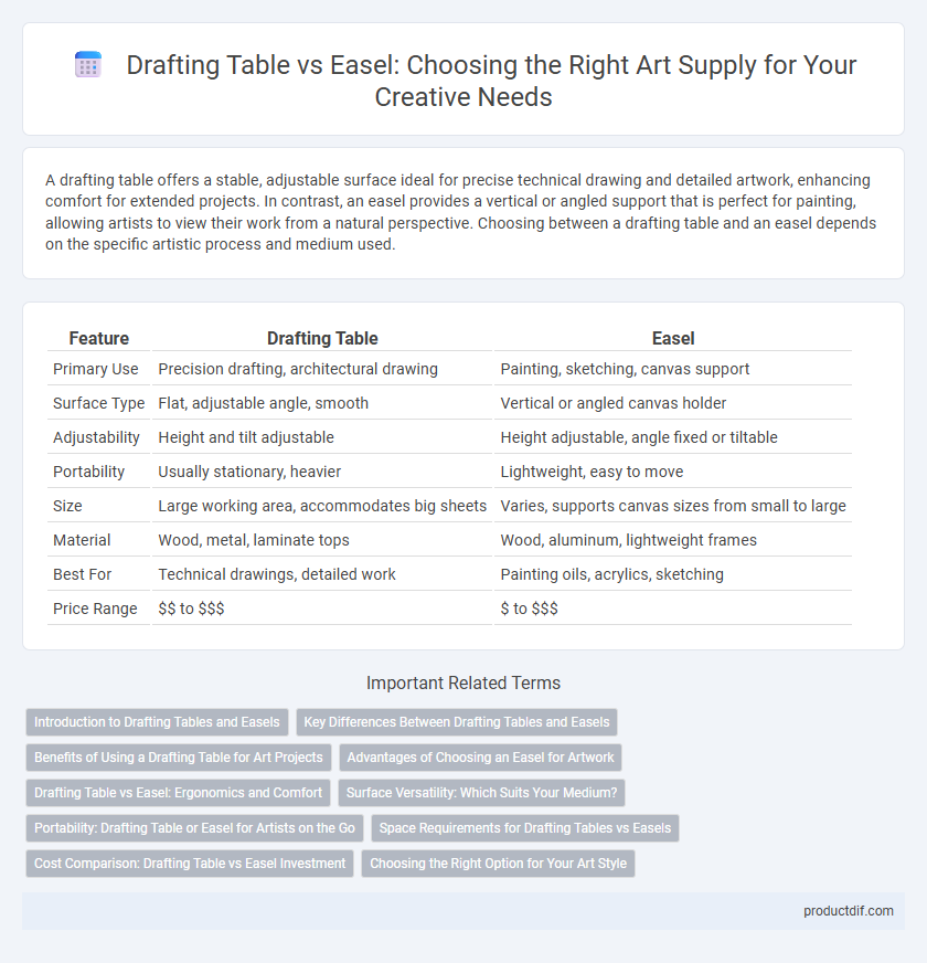 Drafting Table vs Easel: Choosing the Right Art Supply for Your Creative Needs