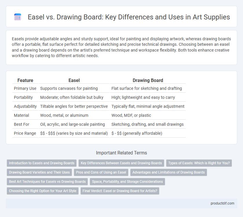 Easel vs. Drawing Board: Key Differences and Uses in Art Supplies