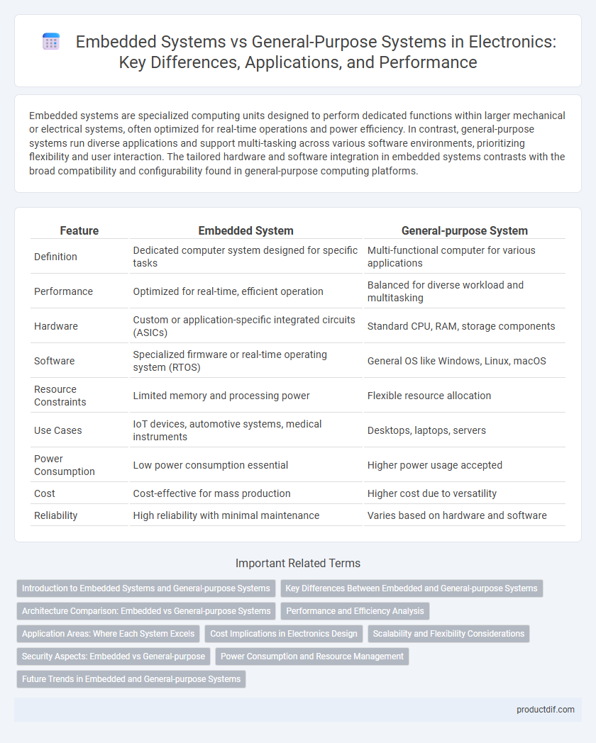 Embedded Systems vs General-Purpose Systems in Electronics: Key Differences, Applications, and Performance
